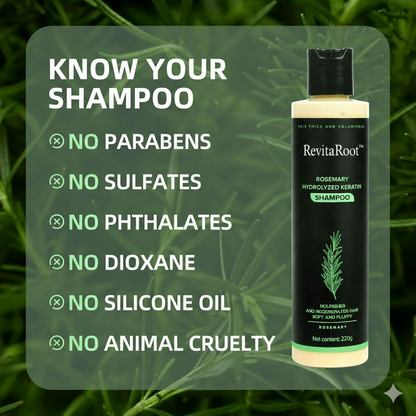 RevitaRoot™ Organic Rosemary Hair Growth Shampoo